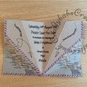 Save The Date Paper Plane, Wedding Abroad, Craft Artist Professional 2, Fridge Magnet - craftybabscreativecrafts.co.uk