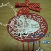 Tattered Lace Little Monsters Xmas Plaque - craftybabscreativecrafts.co.uk