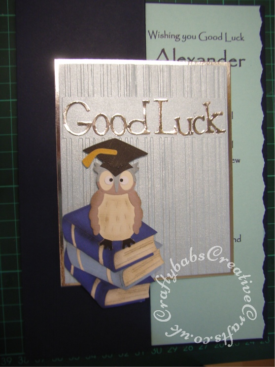 Male good luck in your exams card - craftybabscreativecrafts.co.uk