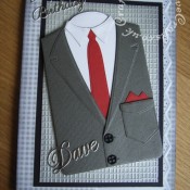 Men's birthday card business suit Xcut - craftybabscreativecrafts.co.uk