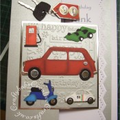 Men's birthday card retro cars mini vw beetle lambretta - craftybabscreativecrafts.co.uk