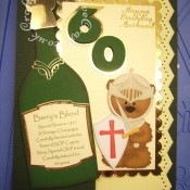 Men's knight in shining armour birthday card 60th - craftybabscreativecrafts.co.uk