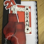 Men's Boxing birthday card 21st - craftybabscreativecrafts.co.uk