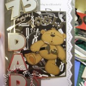 Men's DIY Birthday Card Dad 75th - craftybabscreativecrafts.co.uk