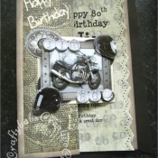 Men's Birthday Card Motorcyclist Decoupage Card made using Craft Artist Professional 2 software, images decoupages and accented with glossy accents. and Marianne sentiment dies - craftybabscreativecrafts.co.uk
