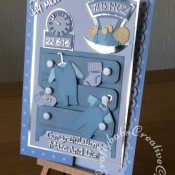 Baby Boy Birth Card Dresser - craftybabscreativecrafts.co.uk