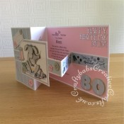 Mum 80th double 'Z' Birthday card made using Joanna Sheen Gruffles & Happy hoppers CDrom and various dies including Xcut A5 Haberdashery die set, Sizzix originals Shagow box numbers, Tattered Lace sentiment dies (from 3Diemensions sets). Stamps - craftybabscreativecrafts.co.uk