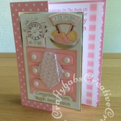 Baby Girl Dresser Drawers Card - craftybabscreativecrafts.co.uk