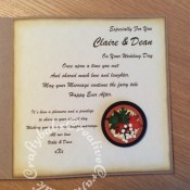 Wedding Twisted Easel Card to match invite - craftybabscreativecrafts.co.uk