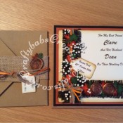 Wedding Twisted Easel Card to match invite - craftybabscreativecrafts.co.uk