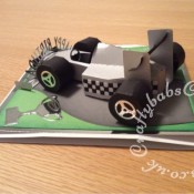 3D car modified easel card - craftybabscreativecrafts.co.uk