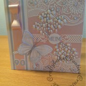 Large 8" Square 90th Birthday Card, Memory Box, Spellbinders, Tattered Lace, Cheery Lynn, Sizzix - craftybabscreativecrafts.co.uk