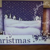 Scenic Stepper Christmas card made using Memory Box Grand merry Christmas die, Memory Box country landscape die, Memory Box Frostyville border die and cuttlebug Winter borders embossing folder - craftybabscreativecrafts.co.uk