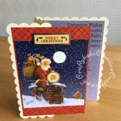 Magic Windows Christmas card made using card stock from the Hunkdory Cardmaking Collection kit Issue 2 and the Angela Poole Magic Windows Slide & Reveal Die Set - craftybabscreativecrafts.co.uk