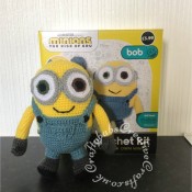 Bob the minion, created using a crochet kit purchased from Aldi. The pattern needs a little interpretation but the end results are very cute. - craftybabscreativecrafts.co.uk